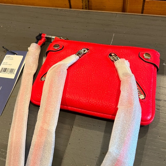 NWT Rebecca Minkoff Moto Pouch Wallet - Dragon Fruit - Picture 3 of 10